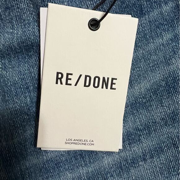 Re/Done Button Fly Crop Bootcut Jeans Size 26 - Picture 9 of 14